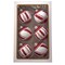 Kurt Adler 80MM Red and White Glass Ball Ornaments, 6 Piece Set